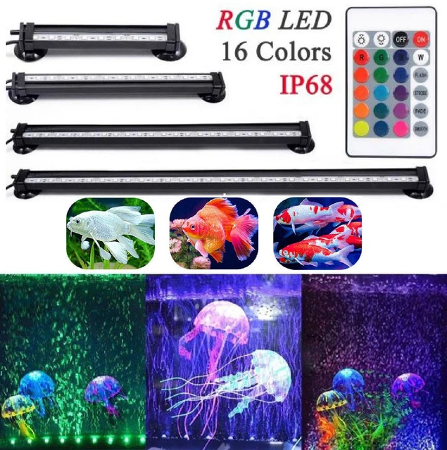 LED AQUARIUM LIGHTS Waterproof RGB Light Aquarium Fish Tank Underwater ...