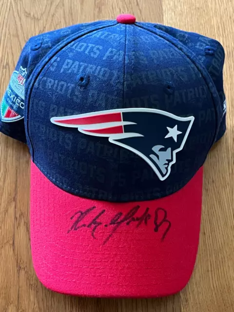 Rob Gronkowski Autographed Patriots Fancy Cap Signed New Era Fitted + Pic Proof