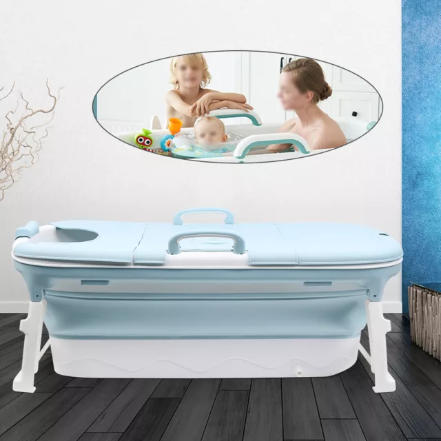 138cm Faltbar Badewanne Erwachsene Spa Bad Klappbar Beweglich Mobil badewanne 2