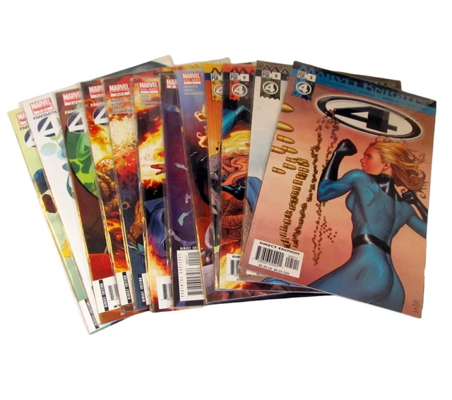 Fantastic Four Comic Book Lot 12 Issues Marvel Knights One Shots Dark Reign New