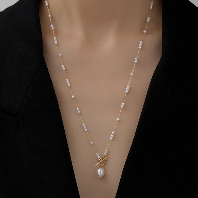 Collier Perles D'Eau Douce Naturelles C5 - Bijou Pour Femme - Neuf Avec étiquettes