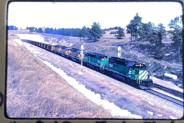 Vtg  Slide 7847 BN Burlington Northern Engine Union Pacific Kodachrome