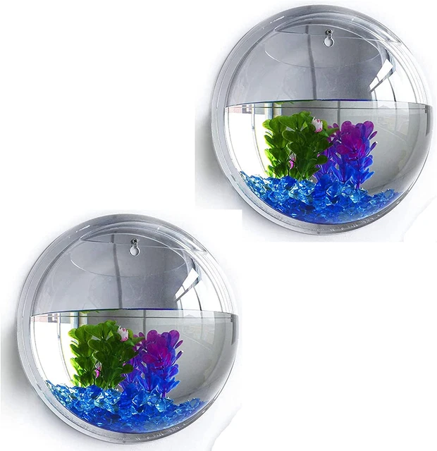 Aquarium Gallon Glass Fish Bowl with Decor Small Betta Fish Tank, water Tank Kit