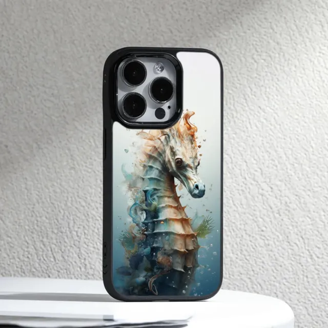 For Apple iPhone 14 15 11 12 13 Pro Max PC Phone Case seahorse character