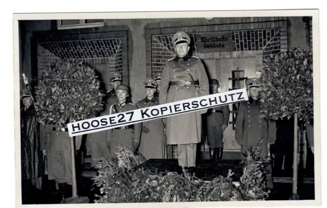 Foto WH Appell IR 11 Offiziere Wirtschaftsgebäude Kaserne Leipzig AK orig.