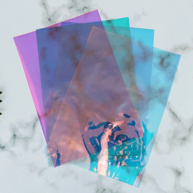 4 Hojas Camiseta Papel Transferencia Arco Iris Transferencia de Calor