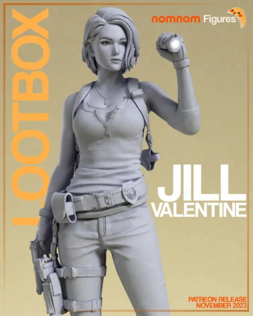 Figura Resident Evil NEMESIS  JILL  1/24 75mm  3d sin MONTAR ni PINTAR