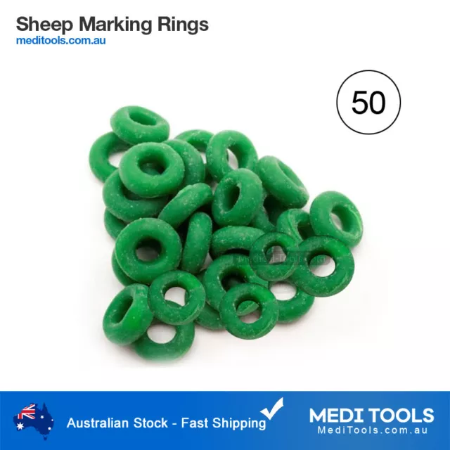 50 x Bainbridge Marking Rings, Castration, Tail Banding, Sheep, Bands, Premium