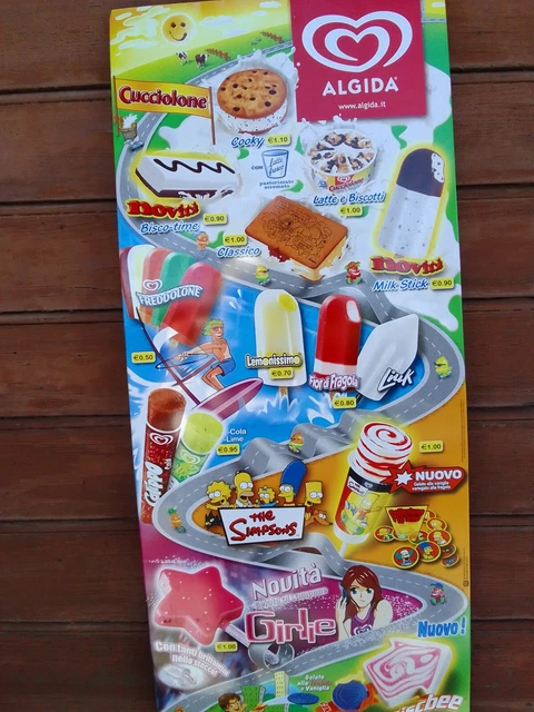insegne gelati Algida i Simpson.