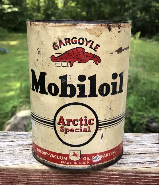 Vintage Gargoyle Mobiloil Arctic Spezial " Socony Vakuum Pegasus Kann Mann Cave