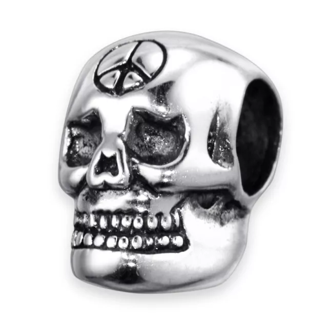 MATERIA Beads Anhänger Totenkopf 925 Silber Schmuck Skull Charm antik gothic