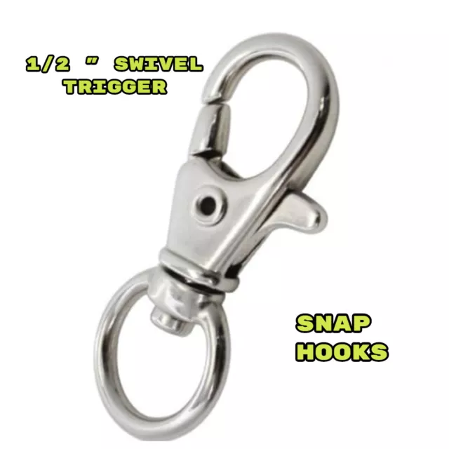 Paracord Planet 1/2 Inch Swivel Trigger Snap Hooks For Paracord, Keychain, Bags
