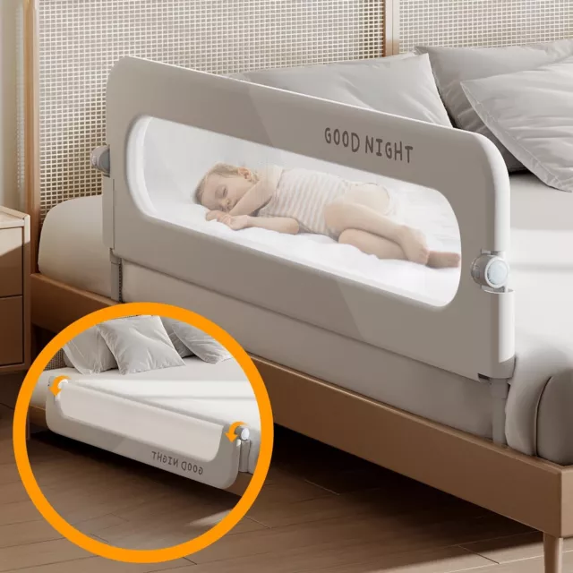 Foldable Toddler Bed Rails - Kids Guard Bumper for Crib Safe Bed Side Rail fo...