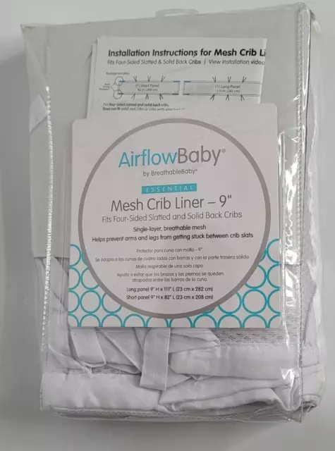 Airflow Baby by BreathableBaby Essential Mesh Crib Liner 9"