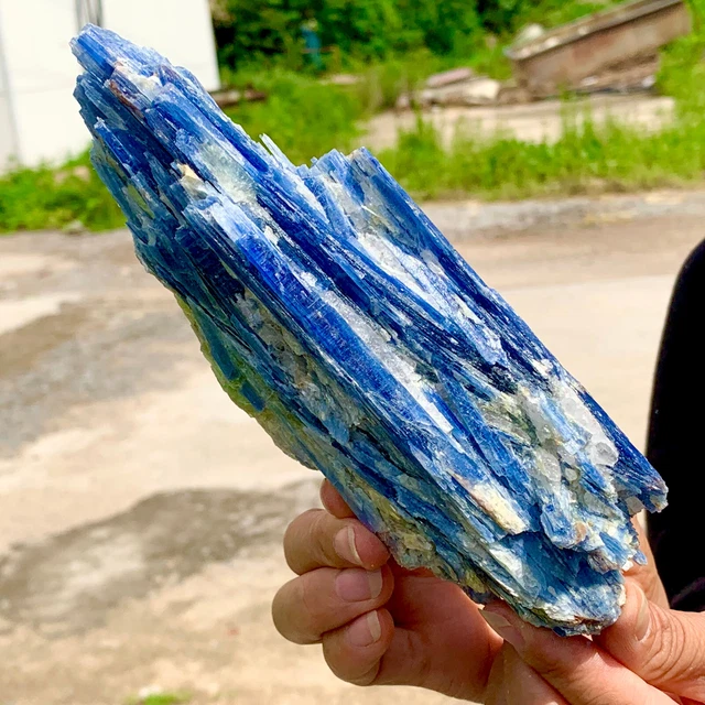 1.62LB Rare!! Natural beautiful Blue KYANITE with Quartz Crystal Specimen Rough