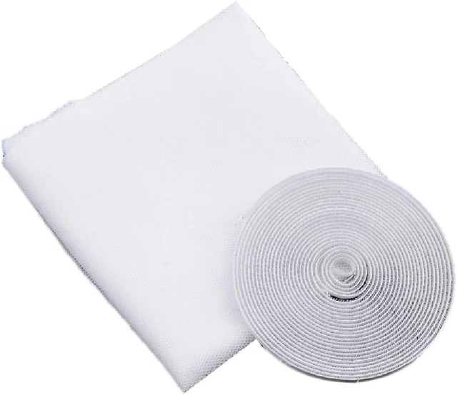 ZANZARIERA PER FINESTRE A Rete Con 4 Rotoli Di Nastro Autoadesivo Kit Con Z EUR 15,40 - IT - Foto 3