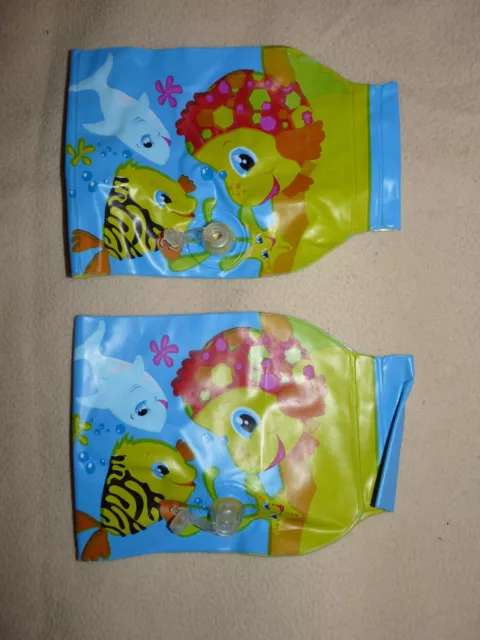 Brassards de natation fille 3 - 6 ans bleu et jaunes poissons tortue BE