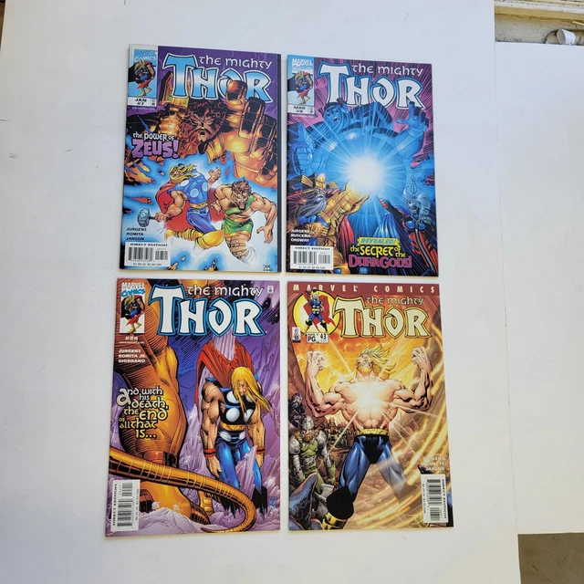 THE MIGHTY THOR #7, 9,  24, 43 (1998 2nd SERIES) MARVEL COMICS LOT BUNDLE VF/NM