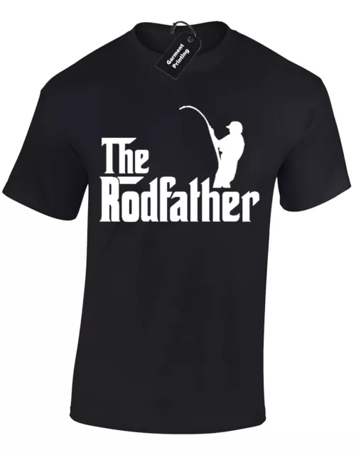 T-Shirt Da Uomo The Rodfather Divertente Pesca Carpa Pescatore Idea Regalo S -5Xl