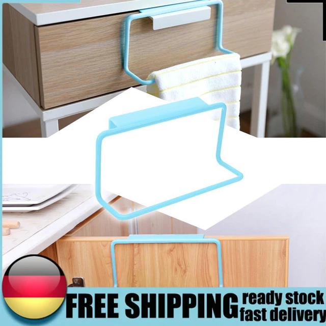 Asciugamano portatile appeso scaffale armadio da cucina sopra la porta supporto bagno K