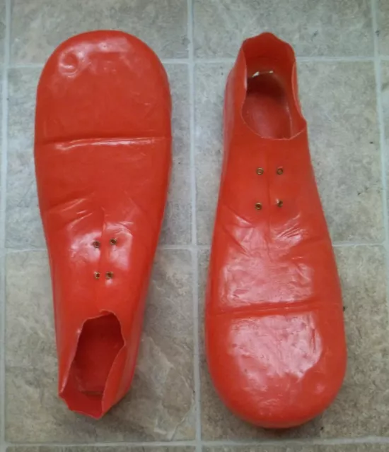 Vintage Red plastic clown shoes