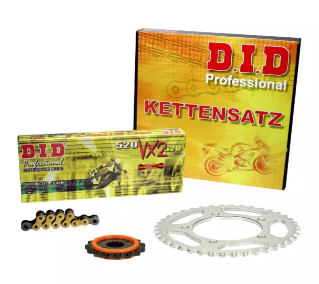 DID SILENT Kettenkit GOLD Kawasaki KLE 500, Bj. 96-04 (LE500A); extra verstärkt