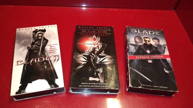 HORROR VHS BLADE Trilogy Wesley Snipes 2 Trinity Extreme Lot of 3 $66. ...
