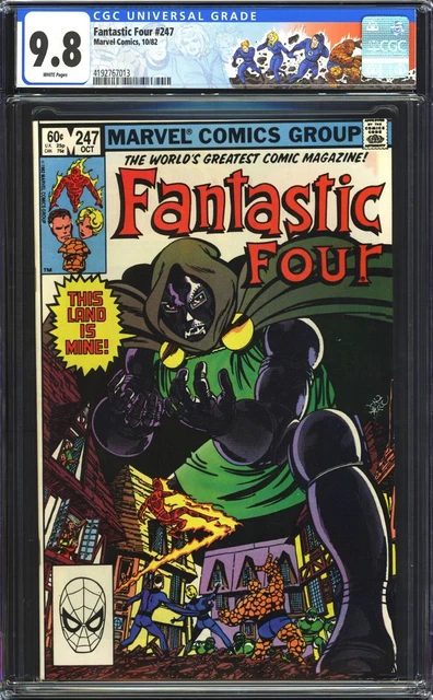 Fantastic Four #247 CGC 9.8 NM/MT Custom Label! Classic John Byrne Cover! 1982