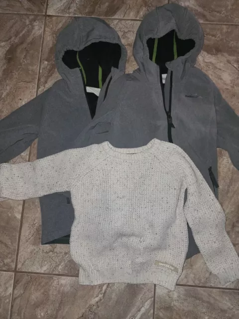 Kids boys bulk lot Katmandu jacket Goliath jumper size 6 and 8