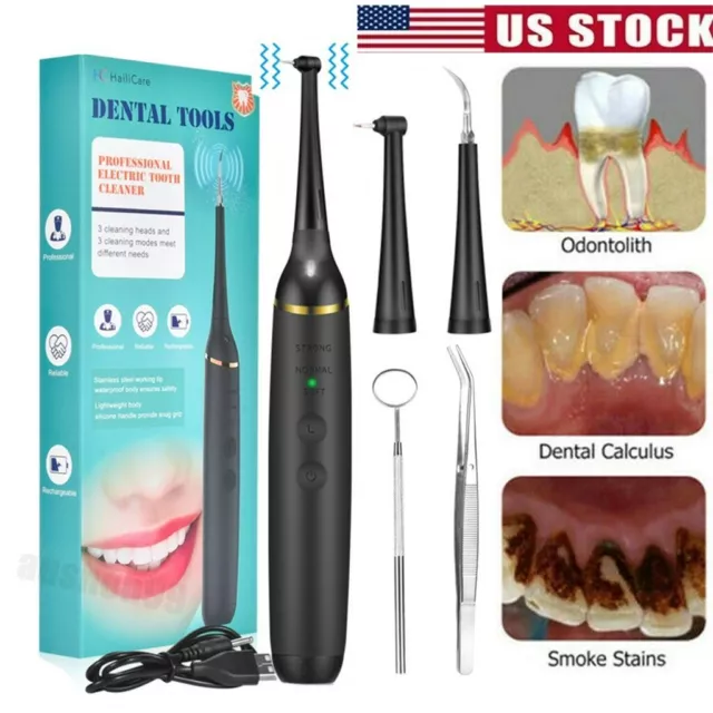 Sonic Electric Dental Scaler Tartar Plaque Stain Remover Teeth Whitening Cleaner