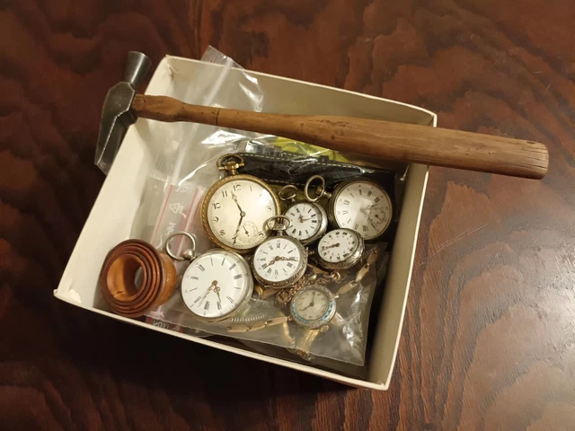 Lot horlogerie montres gousset outils anciens