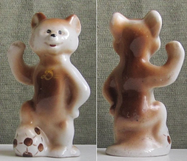 Joueur de football ours football Figurine en porcelaine de l'URSS  f