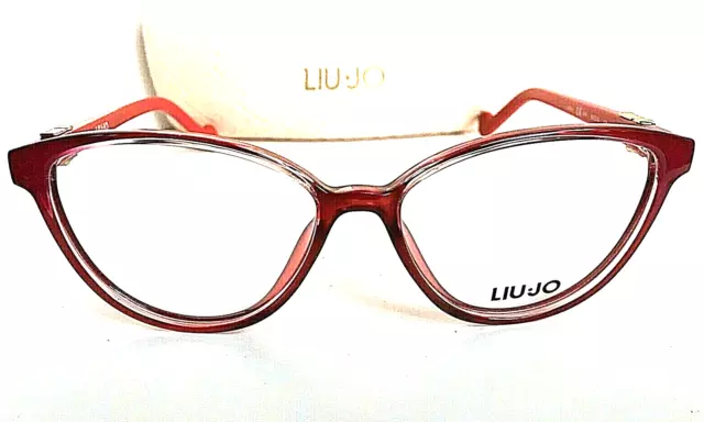 NEW LIU JO LJ 2618 615 Polished Red 53mm Rx Cats Eye Women's Eyeglasses ...