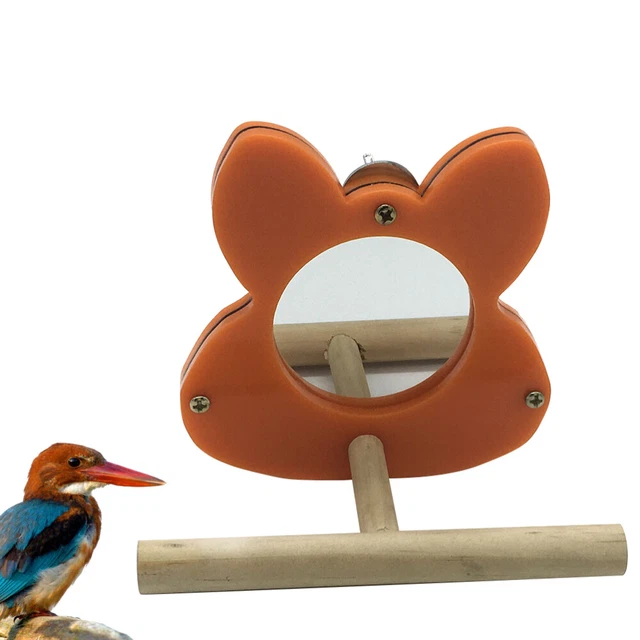 1PC bird cage Papagei Spiegel Papagei Stehen Spielzeug Vogel Spielzeug Sp