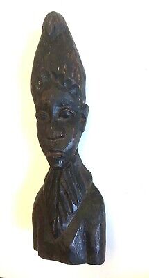 Antique Vintage Figurine Men Wooden Hand Carved statue Rare Tribal African 6.5"