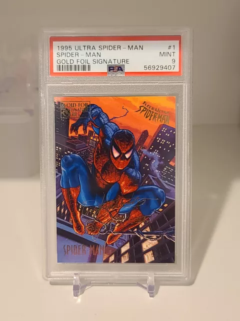 1995 Fleer Ultra Spider-Man - Spider-Man #1 - Gold Foil Signature - PSA 9 MINT B