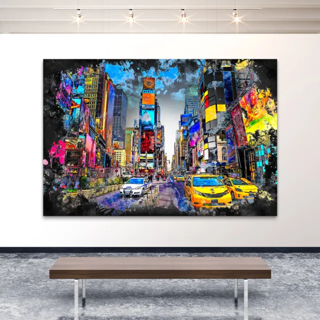 Leinwand Bild New York Times Square Abstrakt Kunstdruck Wand Bilder Canvas Stadt