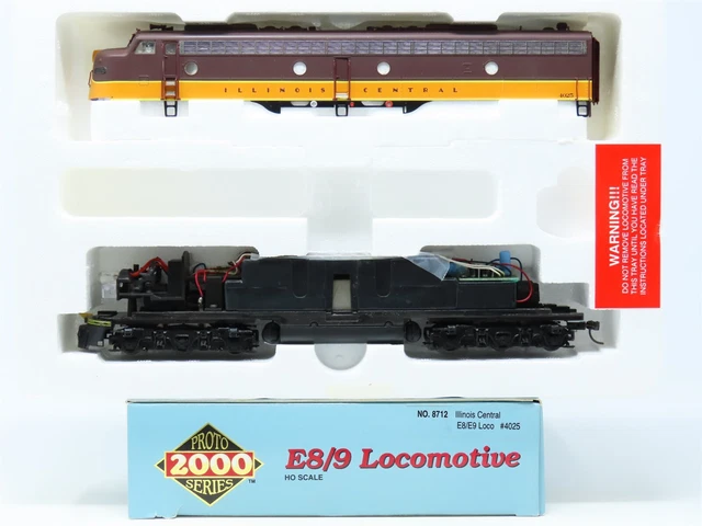 HO Scale Proto 2000 8712 IC Illinois Central EMD E8/9A Diesel Locomotive #4025