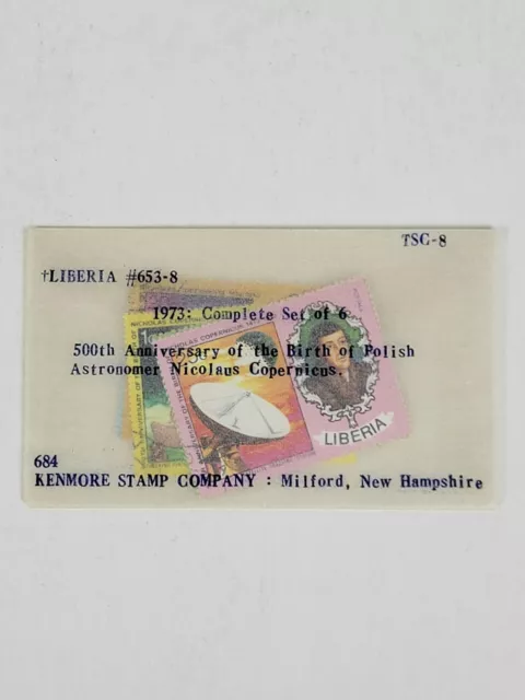 Liberia: Nicolaus Copernicus. Set Of 6 # 653-58, Issued 1973 500th anniversary