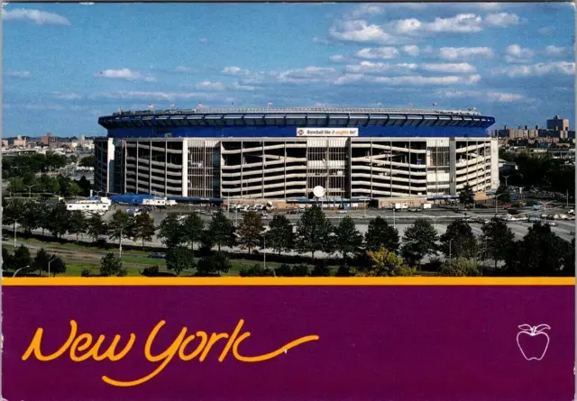 Postcard New York Flushing Meadows Shea Stadium Mets Baseball 1970s Vintage NY