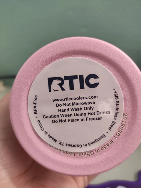 RTIC 20 oz Insulated Tumbler Stainless Steel Travel Mug W/ Lid - Flamingo pink 2