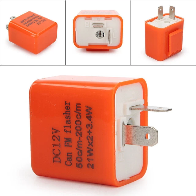 Flasher Module 2 Pin 1PCS 2-PIN ADJUSTABLE LED Flasher Relay Fit Turn Signal/Blinker Light £ ...