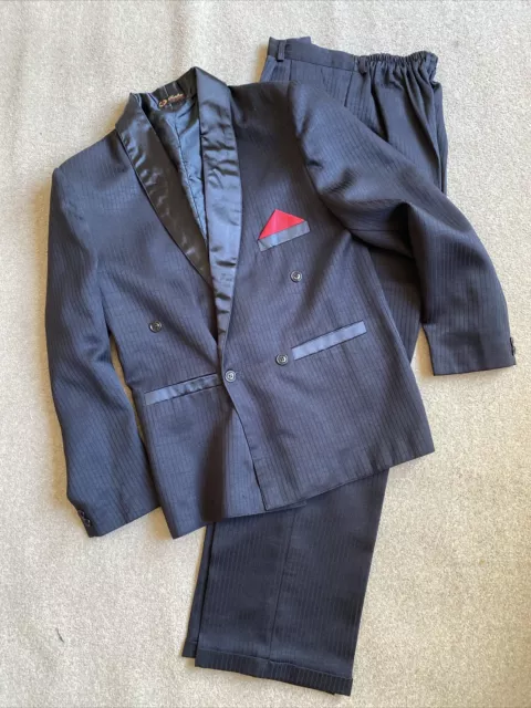 Raks Black Tuxedo Suit - Bugsy Malone/school Prom Age 13-14