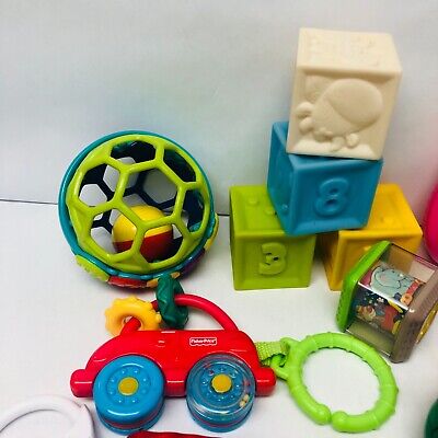 Baby Toy Lot Infantino Blocks Lamaze Peek A Boo Book Fisher Price Interactive 3
