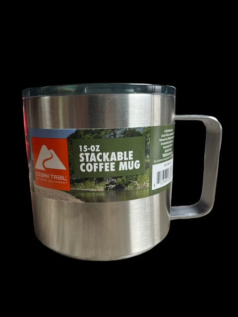 Ozark Trail 15-oz vacuum-insulated stainless steel coffee cup mug.  Free 🚢