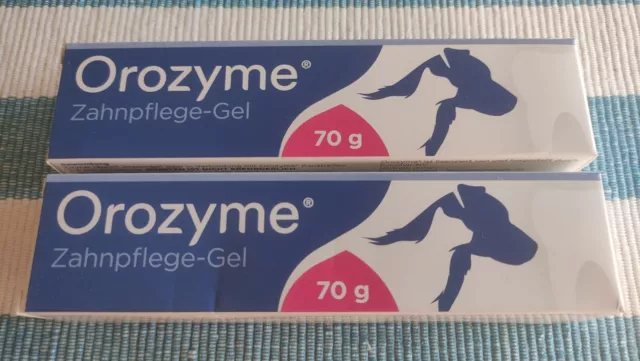 Orozyme Zahnpflege-Gel Zahnstein weg! Hund Katze 2 x 70g NEU MHD bis 12/2025