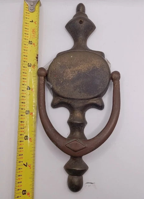 LARGE 8" ANTIQUE  VICTORIAN  BRONZE DOORKNOCKER with oem screws