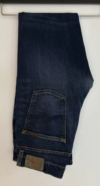 Jeans Nudie Jeans Co ""lean dean"" skinny slim inchiostro blu scuro lavati W31 L32