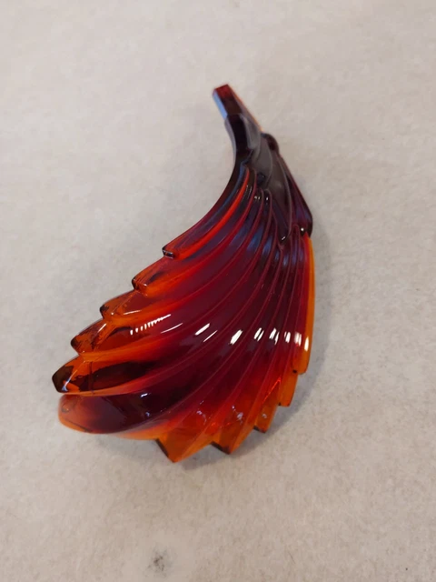 8 Vintage Red Depression Glass Feather Deco Style Curtain Tie Back 4 Sets 3