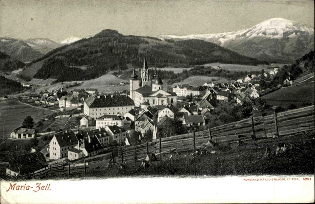 Maria Zell Mariazell AK ~1900/10 Panorama Steiermark Gnadenkirche Kirche Berge